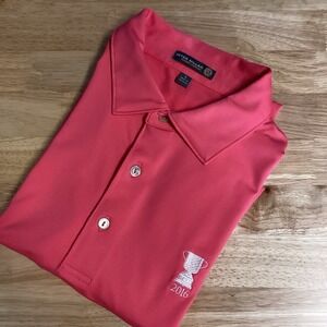 EUC Mens Peter Millar Summer Comfort Short Sleeved Golf Polo‎ - Large
